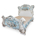 French style hand carving wooden queen size bed
