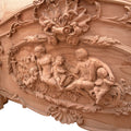 French style hand carving wooden queen size bed