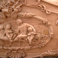 French style hand carving wooden queen size bed