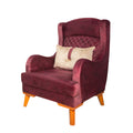 Burgundy/Beige velvet Juliet living room (4 pieces)