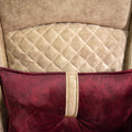 Burgundy/Beige velvet Juliet living room (4 pieces)