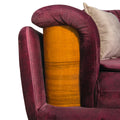 Burgundy/Beige velvet Juliet living room (4 pieces)