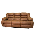 Brown leather living room (4 pieces)