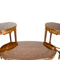 French louis XVI Marquetry Inlaid table (3 set)