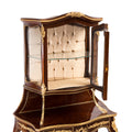 French style ormolu mounted glass vitrine cabinet and Vernis Martin