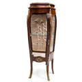 French Louis XV style bombe ormolu mounted vitrine cabinet (condensed)