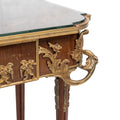 Pair of French Louis XVI style ormolu mounted side tables (2 set)