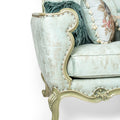 Louis XV style living room with flower bouquet back (5 pieces)