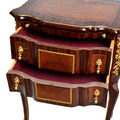 Brown French 18th century style nightstand (2 set)