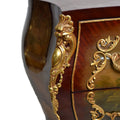 Hand painted Louis XIV style bombe commode