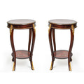 Louis XV hand-paint round table (2 set)