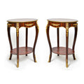 Pair of French louis XV style pedestal table (2 set)