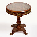 Round Glass-Top Corner Table