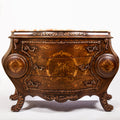 Louis XV Style Curved Commode with Marble Top (Wide)