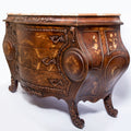 Louis XV Style Curved Commode with Marble Top (Wide)