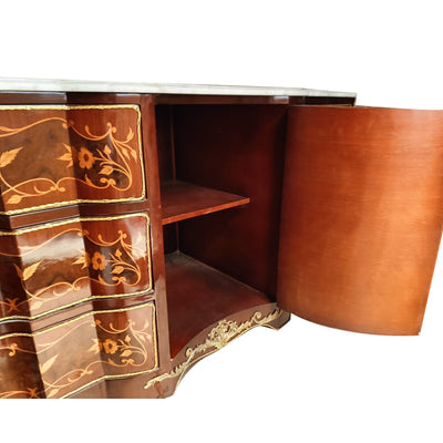 Louis Royale Marquetry commode – Marble Crown Edition