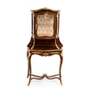French style ormolu mounted glass vitrine cabinet and Vernis Martin