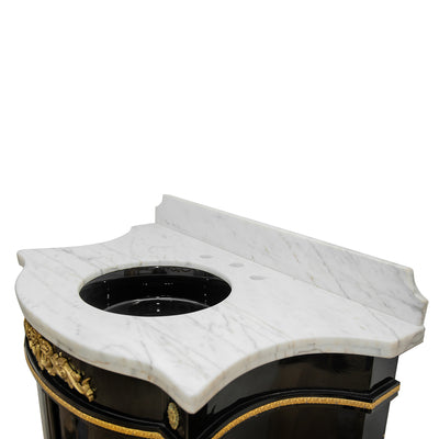 Majestic marble wood vanity