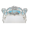 French style hand carving wooden queen size bed