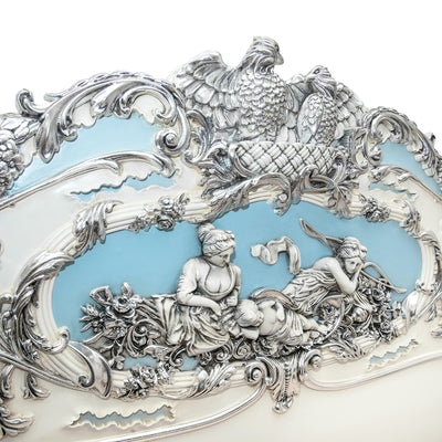 French style hand carving wooden queen size bed