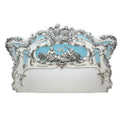 French style hand carving wooden queen size bed