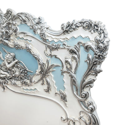 French style hand carving wooden queen size bed