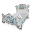 French style hand carving wooden queen size bed