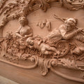 French style hand carving wooden queen size bed