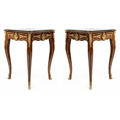Pair of 19th century ormolu French-style side table (2 set)