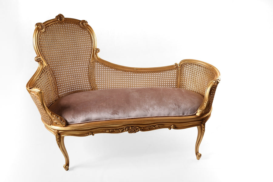 Queen Anne traditional chaise lounge