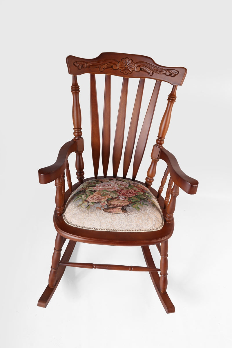 Louis Classic Engraved rocking Chair