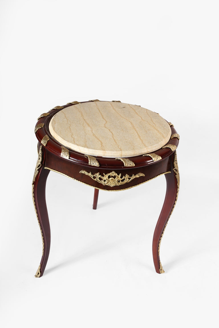 Louis XV Circular Marble Nesting Coffee Table Set  (3 Tables)