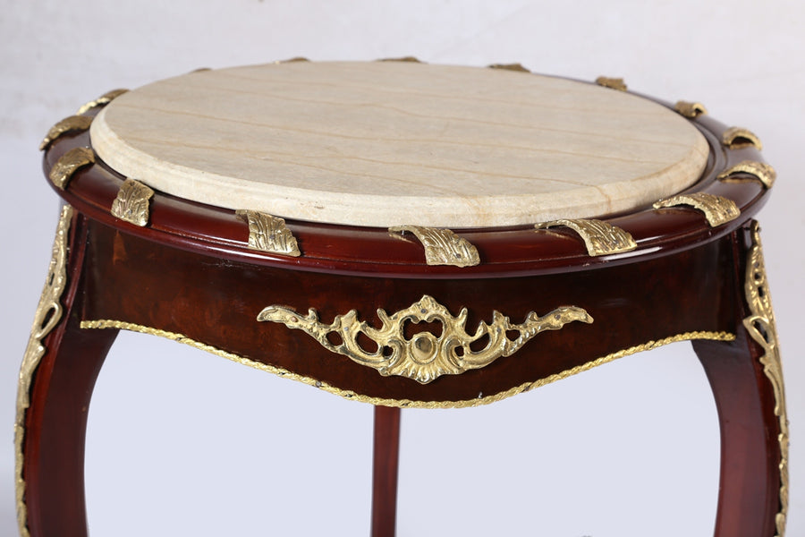 Louis XV Circular Marble Nesting Coffee Table Set  (3 Tables)
