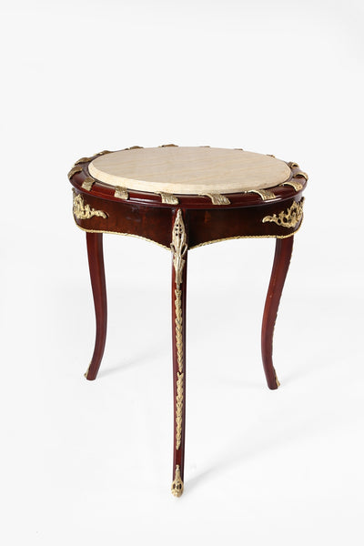 Louis XV Circular Marble Nesting Coffee Table Set  (3 Tables)