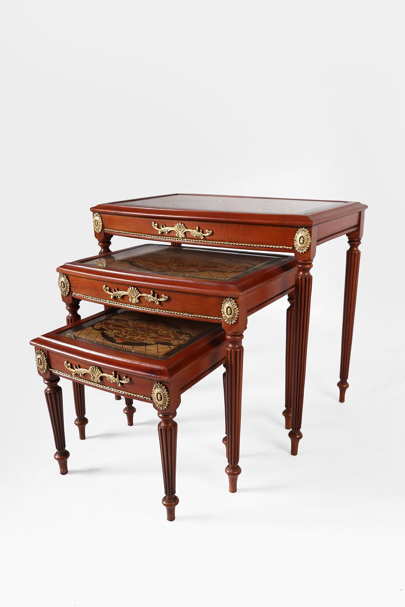 Napoleon III Coffee Tables - Marquetry inlaid (3 Tables)