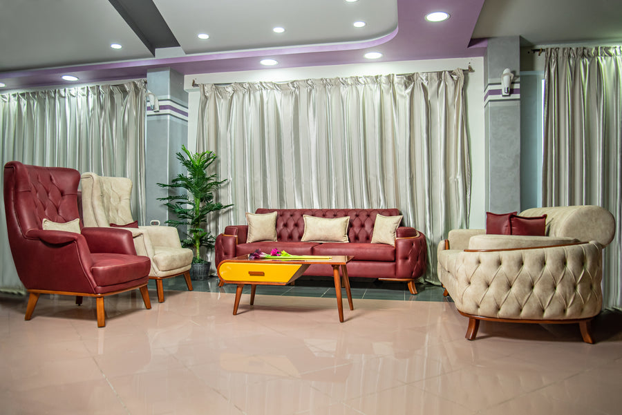 Tufted Contemporary Living Room Set