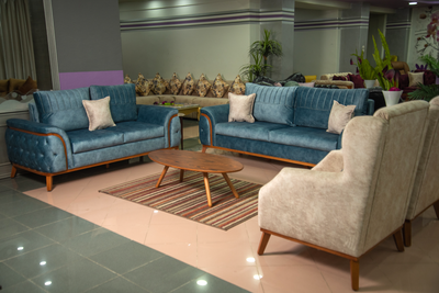 Deep seated velvet living room (4 pieces)