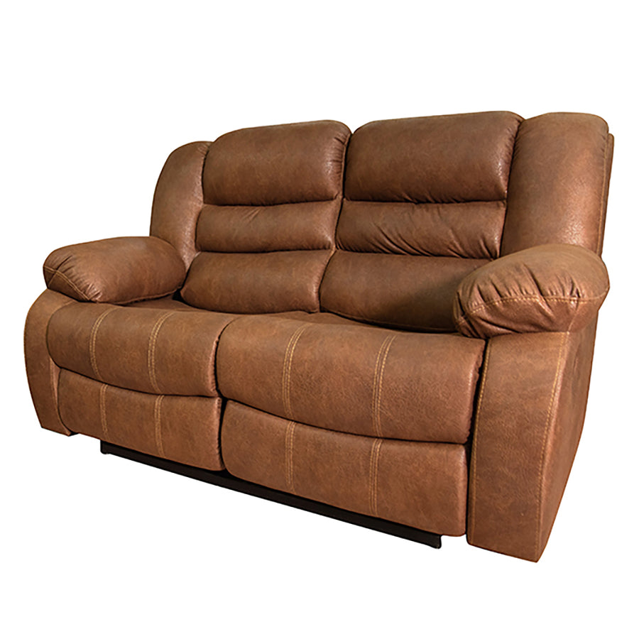 Brown leather living room (4 pieces)