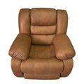 Brown leather living room (4 pieces)