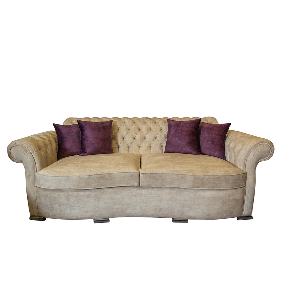 Chester purple/beige living room (4 pieces)