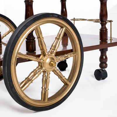 Italian Inlaid tea cart 19th century style