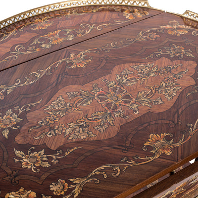 Italian Inlaid tea cart 19th century style