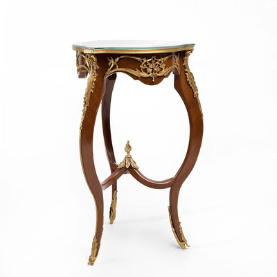 Pair of French Empire Marquetry Inlaid side table (2 SET)