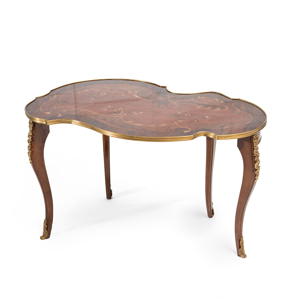 Louis XV Hand Carved Inlaid Nesting Tables (3 set)