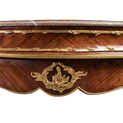 French Empire console table with marble top