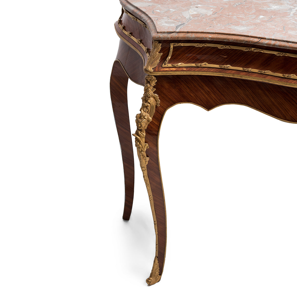 French Empire console table with marble top