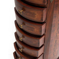 French Marquetry inlaid round 7 drawers chest (tall)