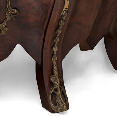 French Louis XV style bombe commode - side curved
