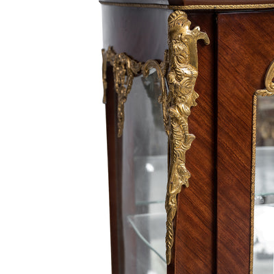 Louis XV style ormolu mounted vitrine cabinet
