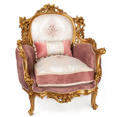 Luxury gold gilded Victorian style living room (6 pieces)